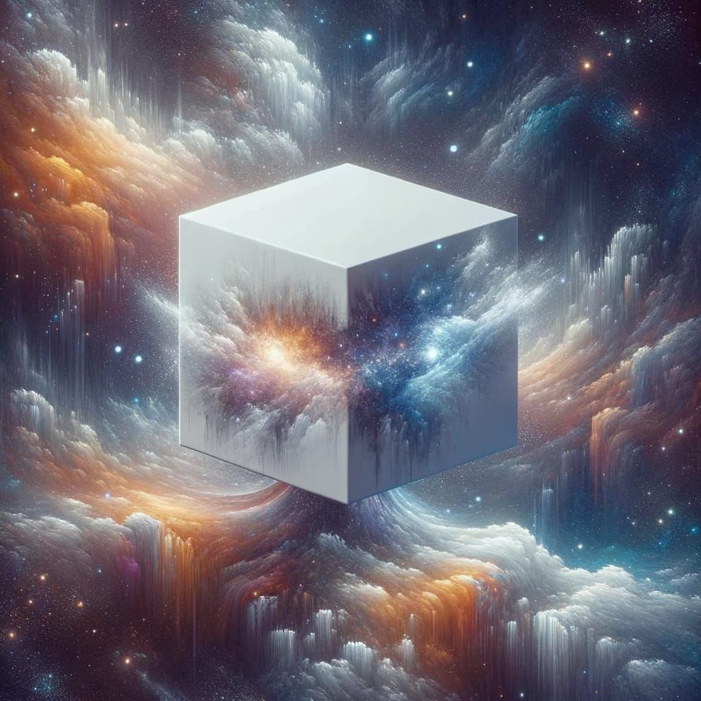 Cosmic White Cube Illuminates Galaxy Horizon
