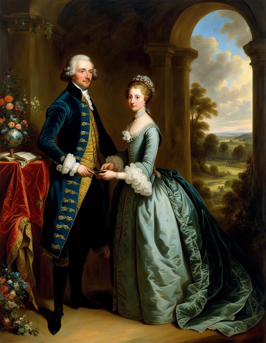 Classical Meeting in a Turret, Painting Style