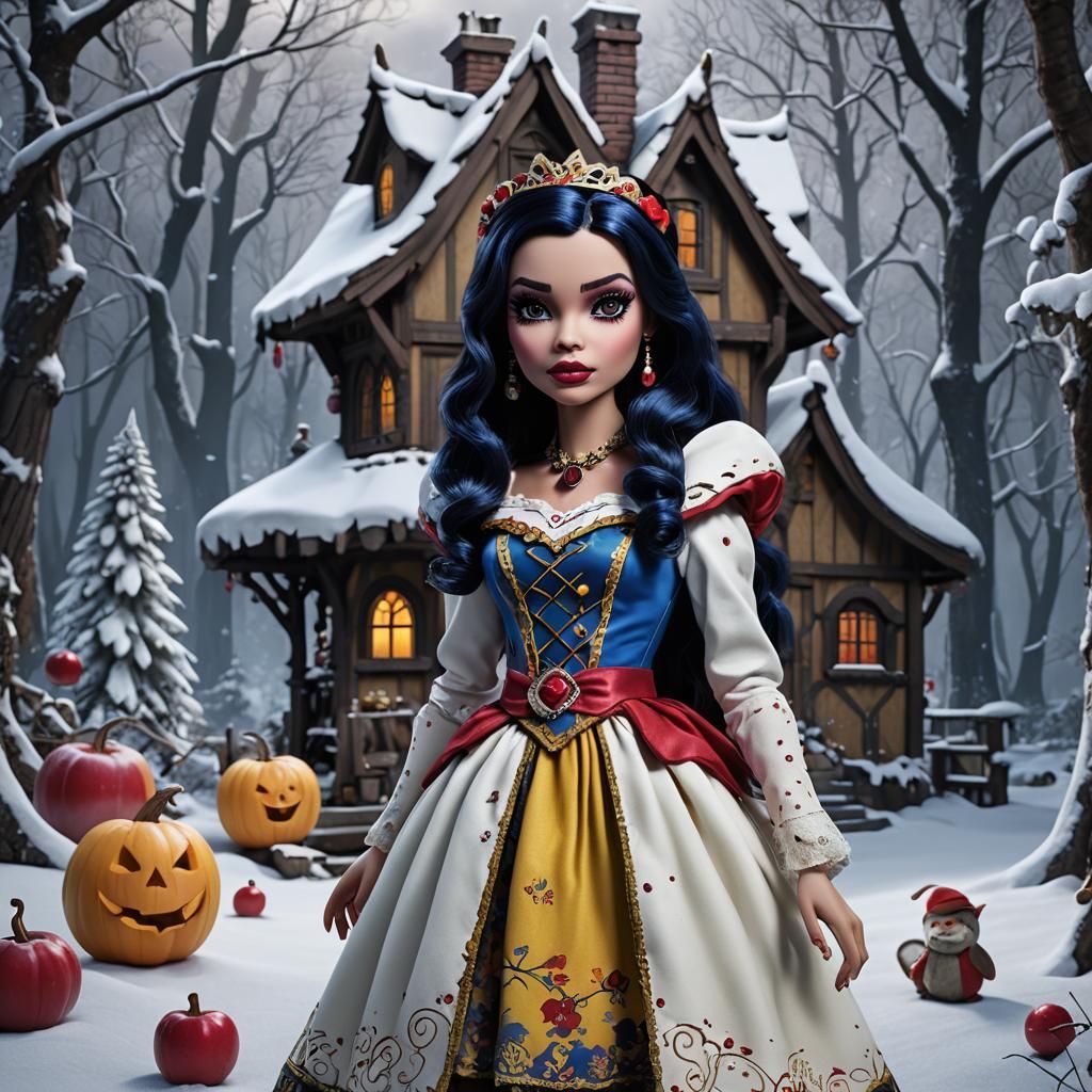 Monster High Doll as Snow White in Cottage