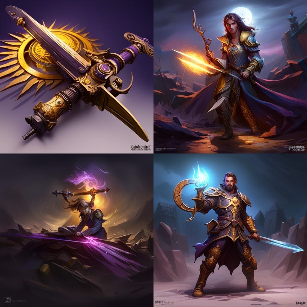 Gada Weapon in Dark Fantasy Style