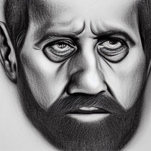 Hyperdetailed Charcoal Drawing of Aristotle