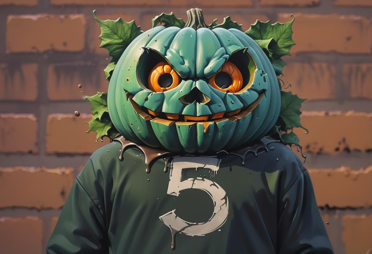 Halloween Trick or Treat in Graffiti Art Style