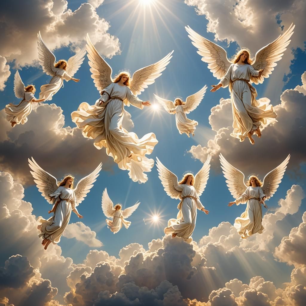 Celestial Angels in Divine Sunshine