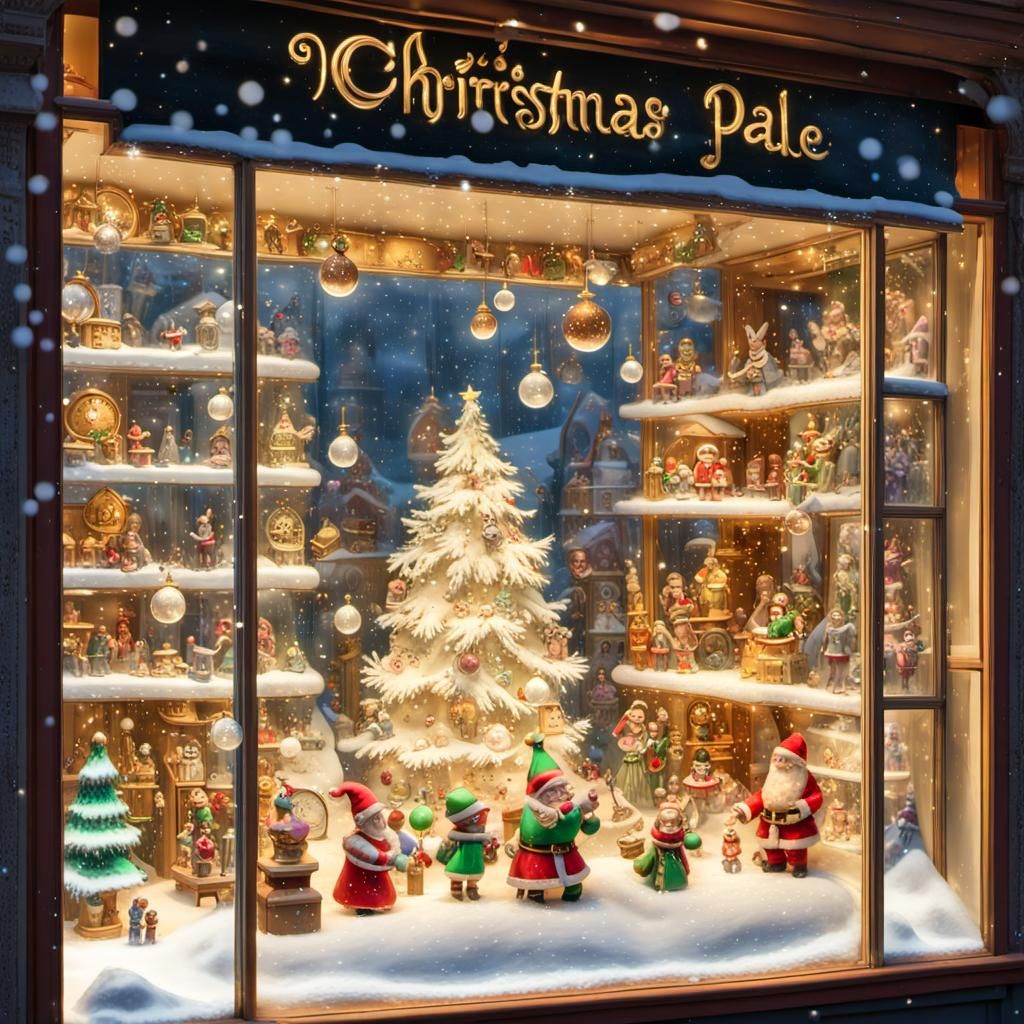 Magical Toy Shop Window in Baroque Style