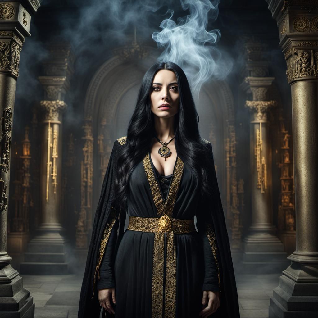 high priestess of death into her crypt