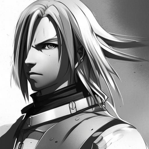 Edward Elric Portrait in Art Nouveau Style