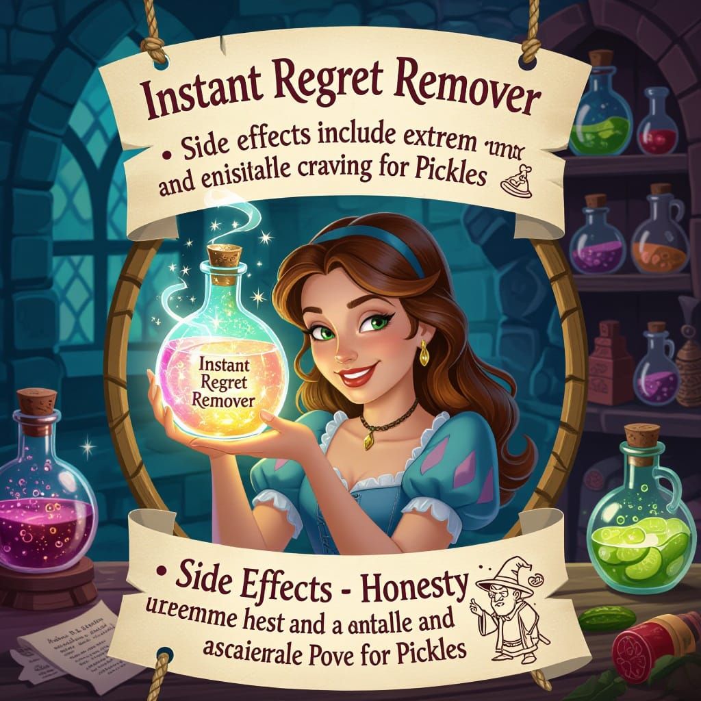 Enchanting Potion Ad Poster with Whimsical Flair
