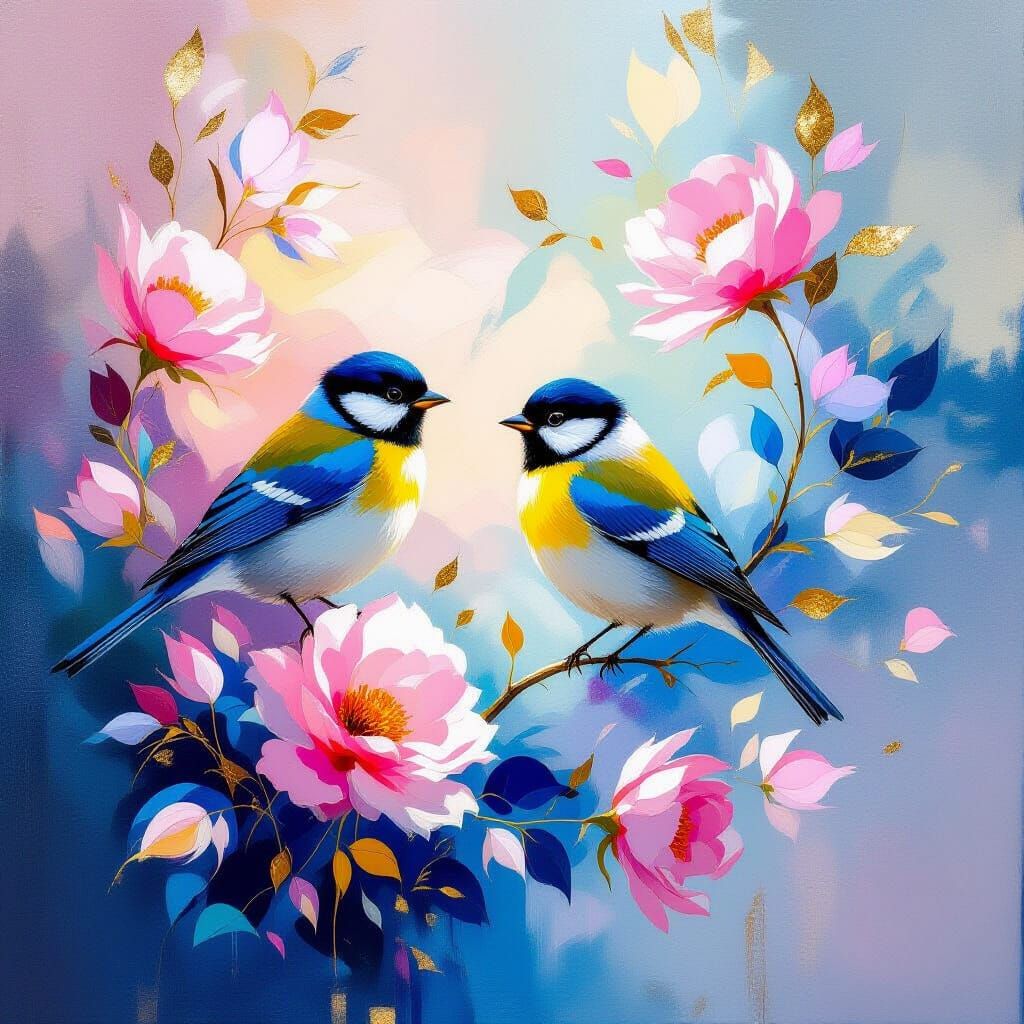 Impressionistic Bird's Eye View Painting in Romantic Style