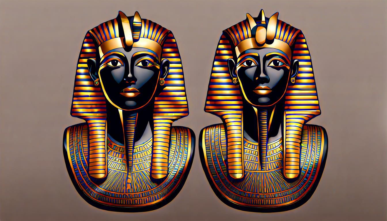 Golden and Dark Egyptian Mummy Illustration