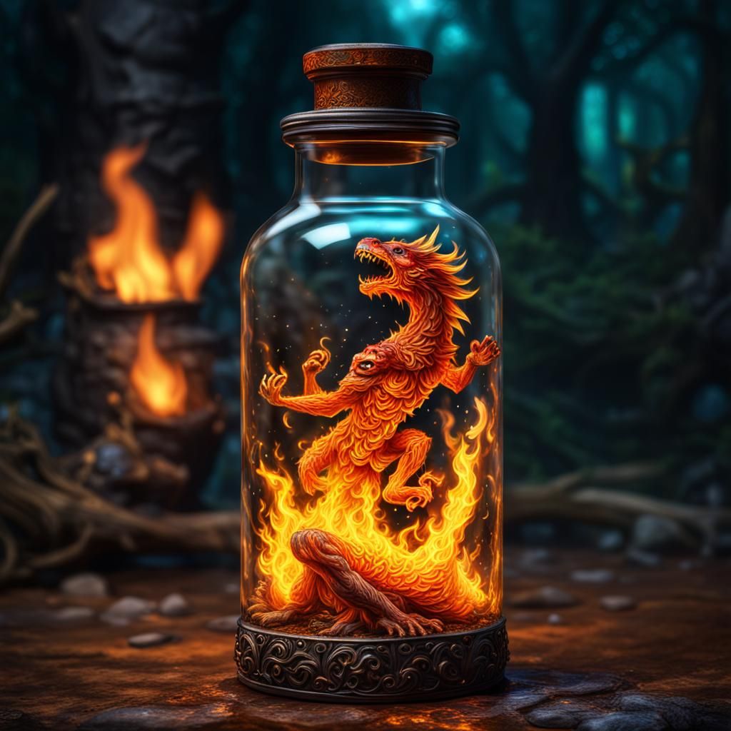 Fdragon in a bottle