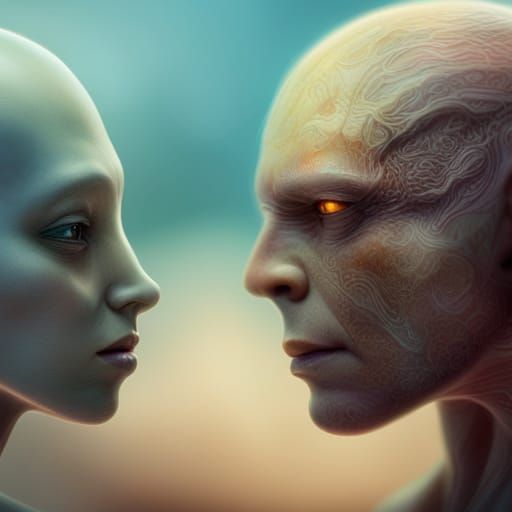 Hyperrealistic Alien Concept Art in Professional Photography...