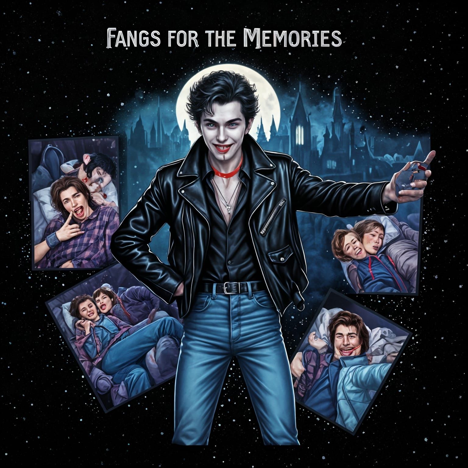 Gothic Vampire Memories in Shimmering Silver