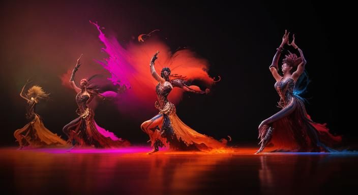 Dynamic Male Dancer in Hyperrealistic Concept Art
