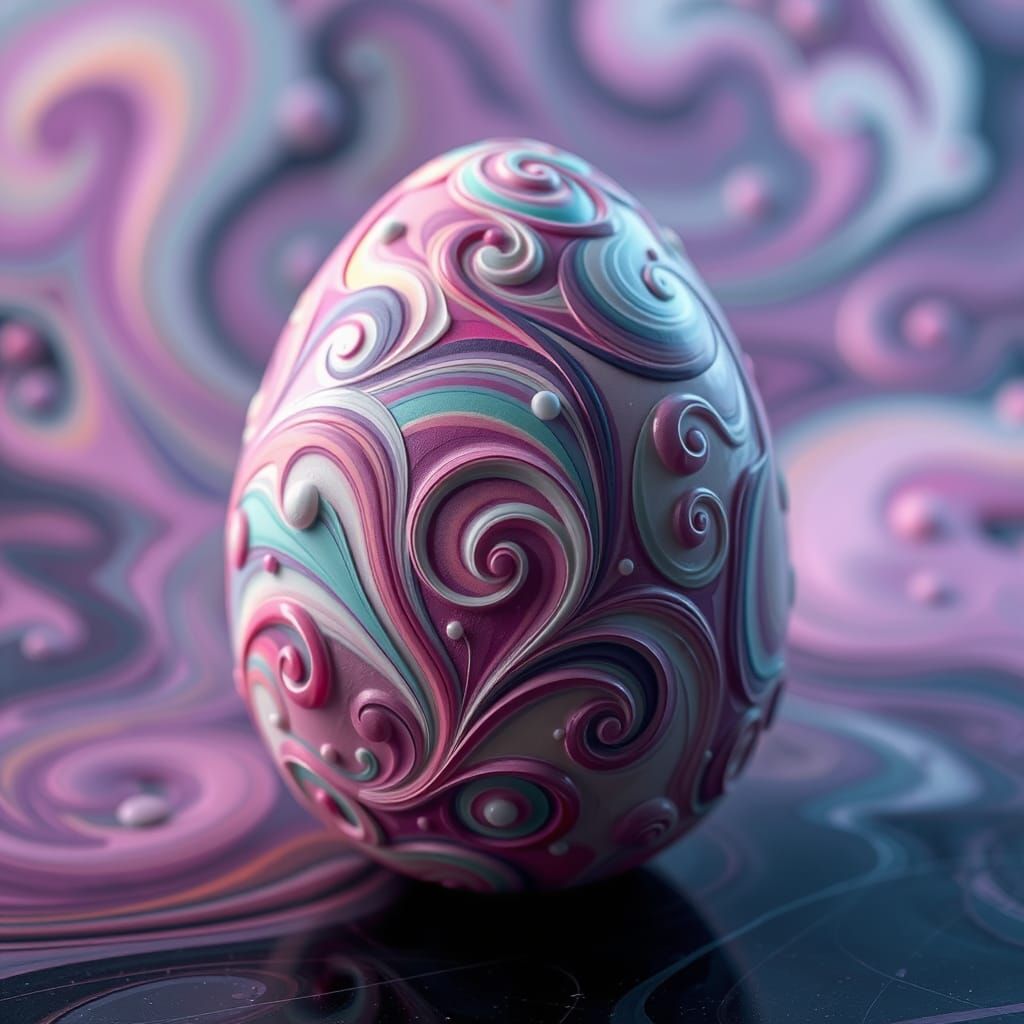 My psychedelic tie-die egg