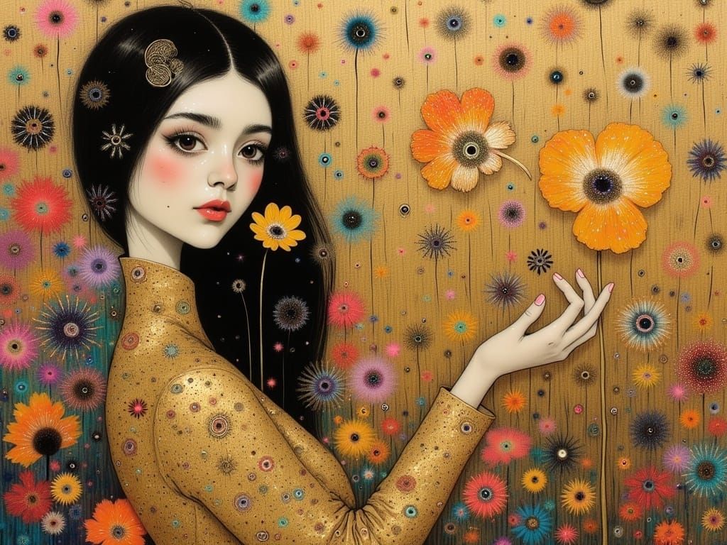 Golden Woman: Impressionistic Portrait in Vienna Secession S...