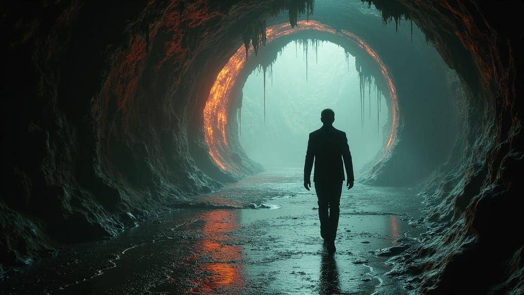 Epic Sci-Fi Portal Anomaly in Cinematic Surrealism