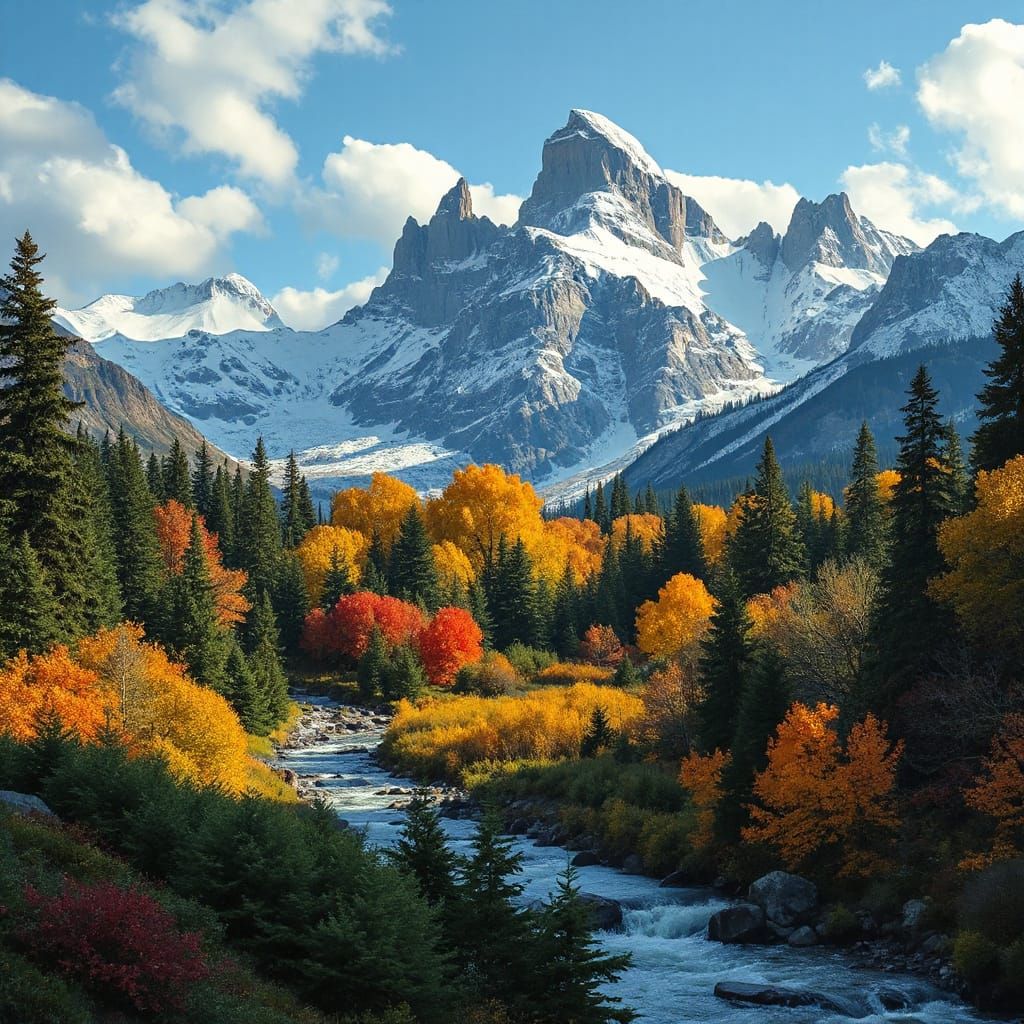 Mountain Cathedral in Alpine Landscape: Romantic Style