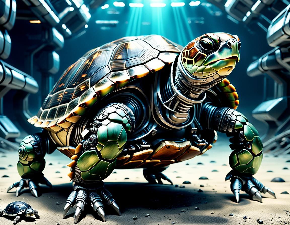 A cyborg turtle