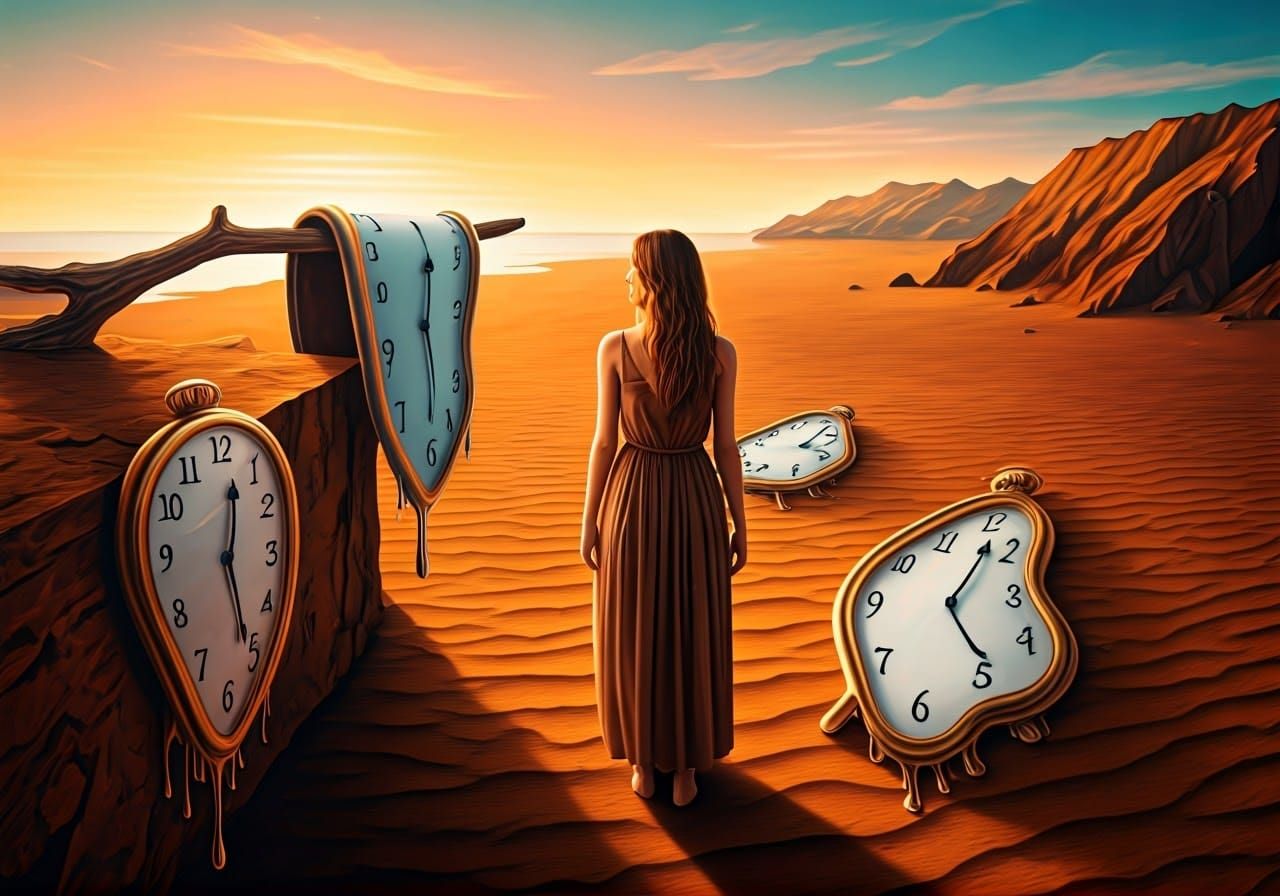 Melting Clock Desert