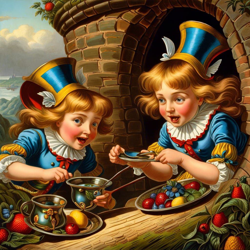 John Tenniel paints personified endorphins :
