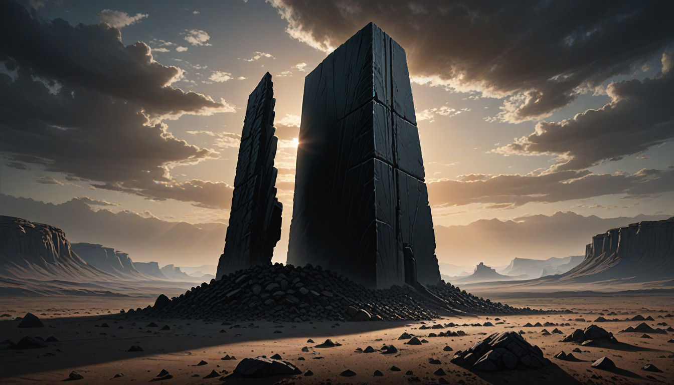 Monolithic Eroder in a Barren Landscape