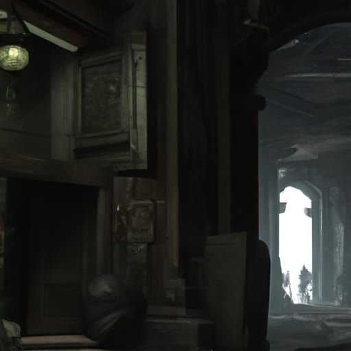 Horror Hallway in Dark Fantasy Style