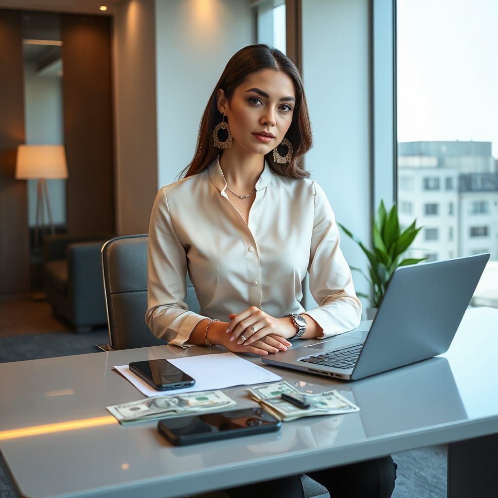 Luxury Executive Woman in Modern Office