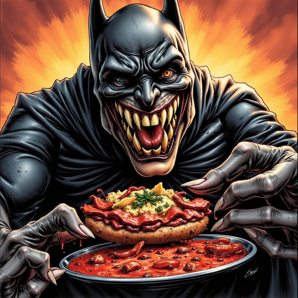 Dark Knight Savoring BBQ Delight