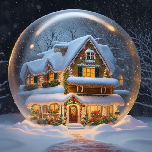 Gingerbread House in Winter Candy Wonderland