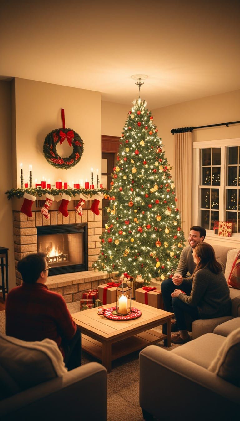 In the soft glow of the holiday lights, a group of friends and family come together to celebrate the festive season. The...