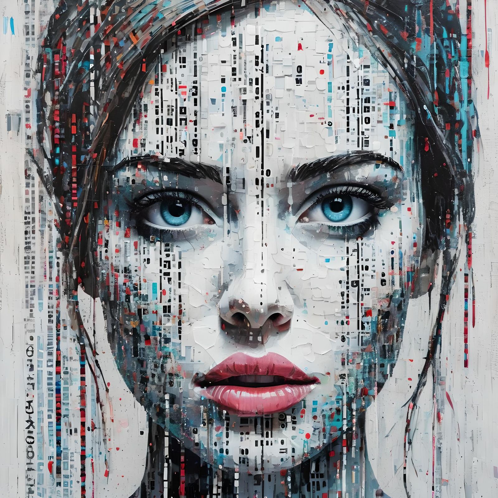 Abstract Binary Portrait with Expressive Features