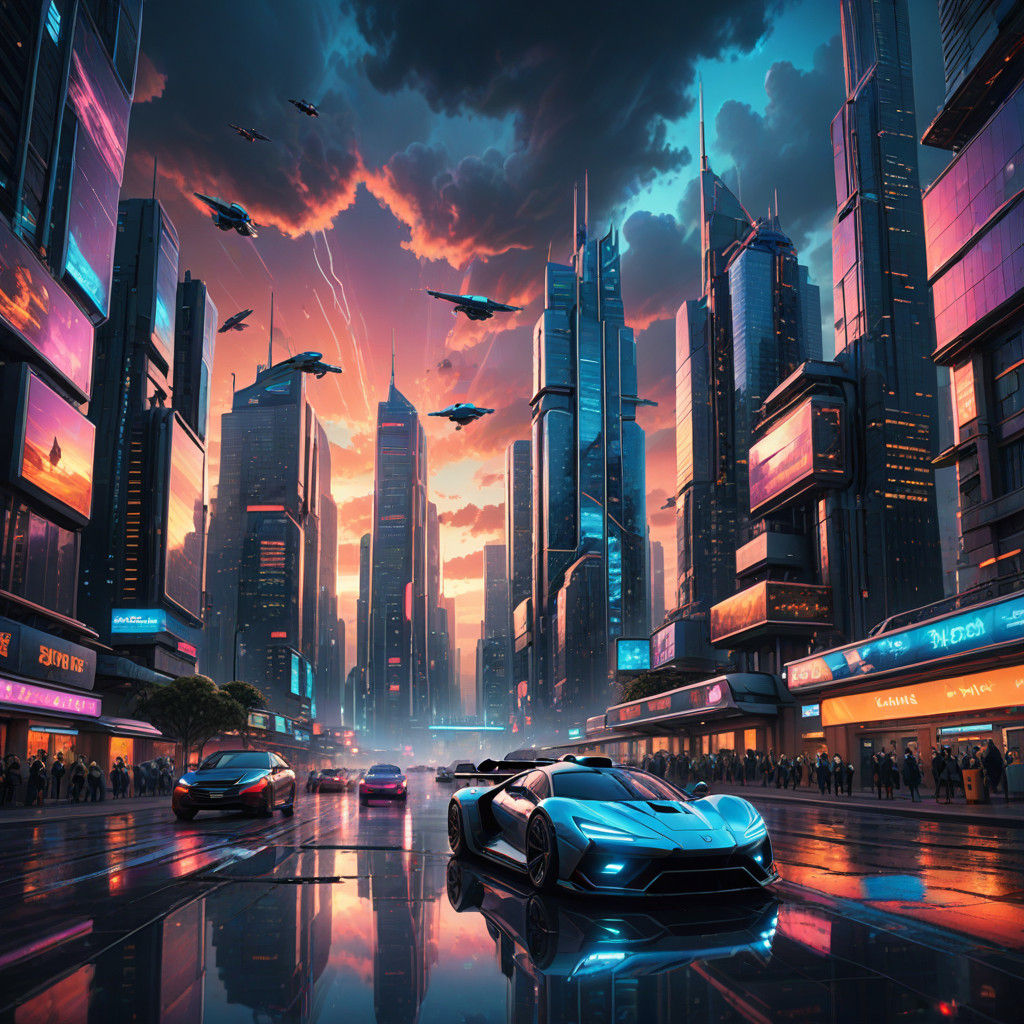 Futuristic Cityscape Unveiled in Hyper-Realistic Digital Art