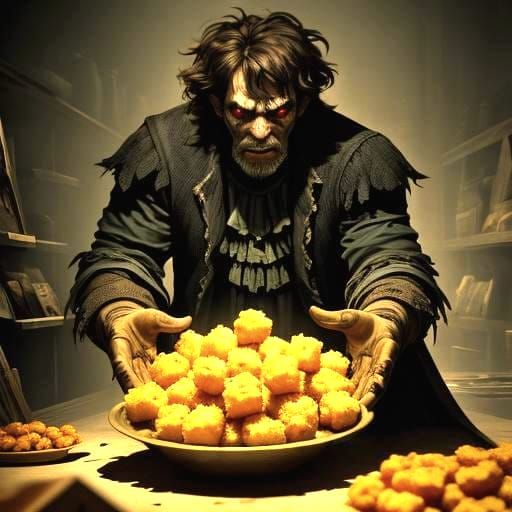 Horror Tater Tot Dictators in Doré Style