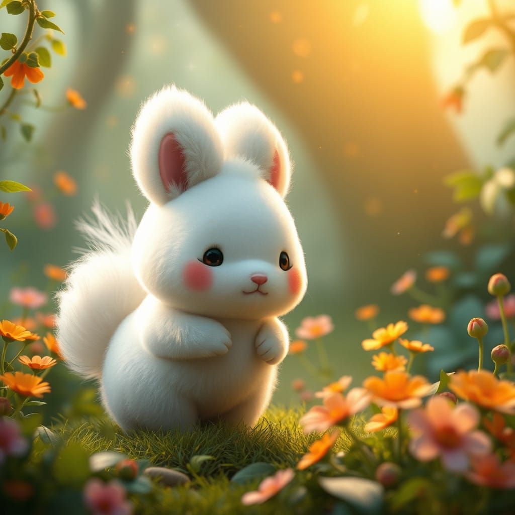 Whimsical Forest Fantasy in Dreamlike Style