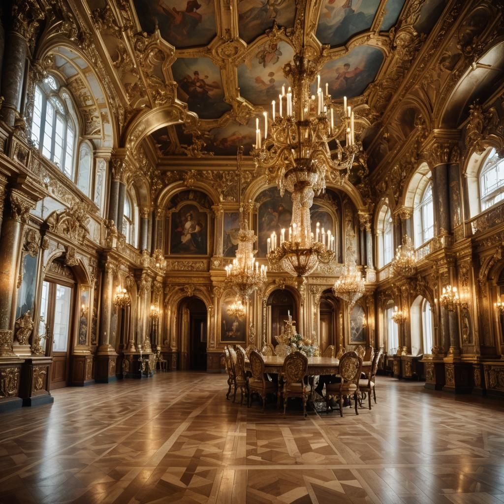 Lavish Baroque Meeting Room of the Russian Tsar