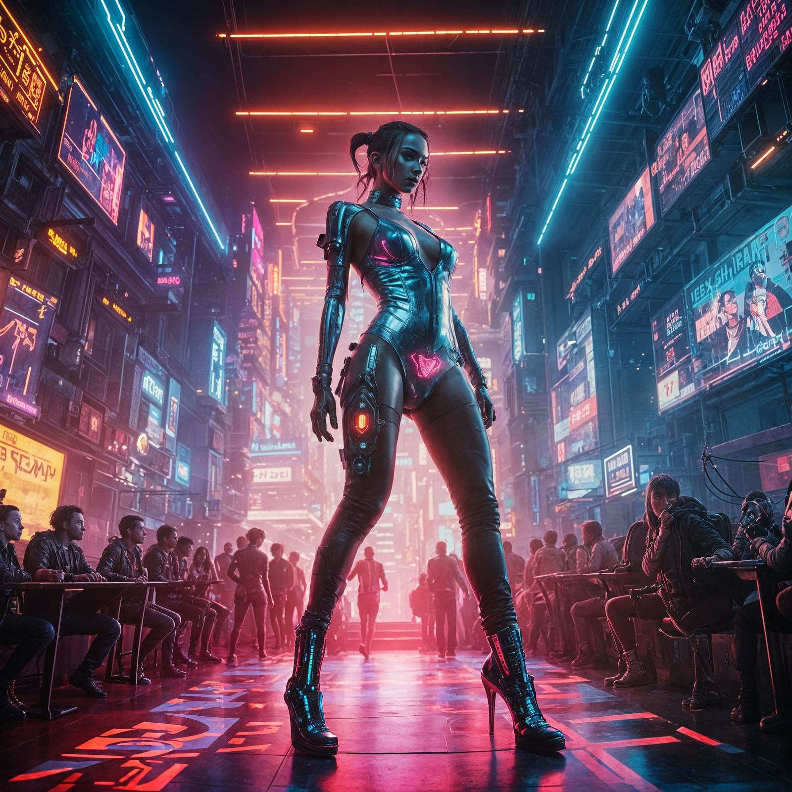 Cyberpunk lap dancer
