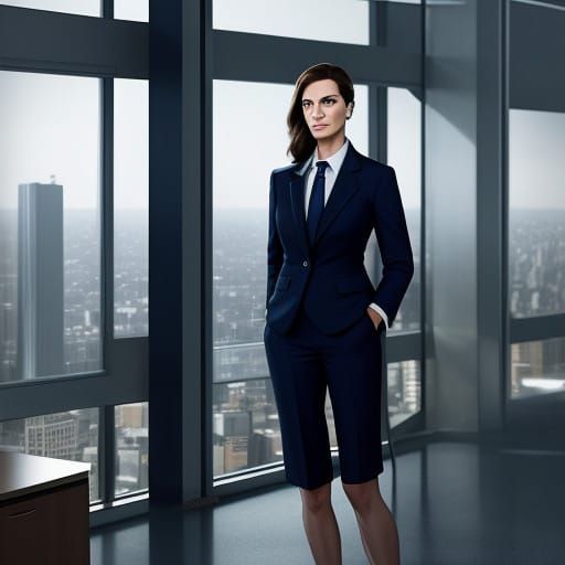 Elegant Executive Woman in Office Setting