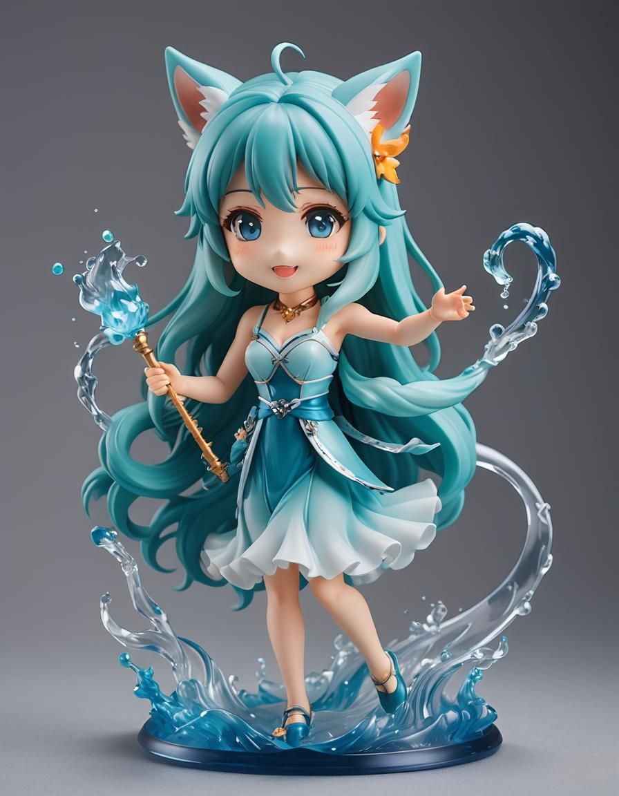 Anime Idol Girl Nendoroid with Glowing Staff