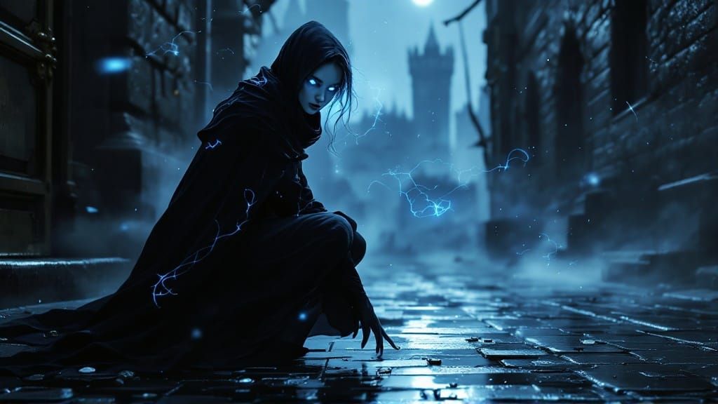 Ethereal Mistborn Warrior Surveys Shadows of Luthadel