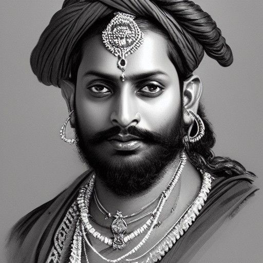 Majestic Portrait of Chatrapati Shivaji Maharaj