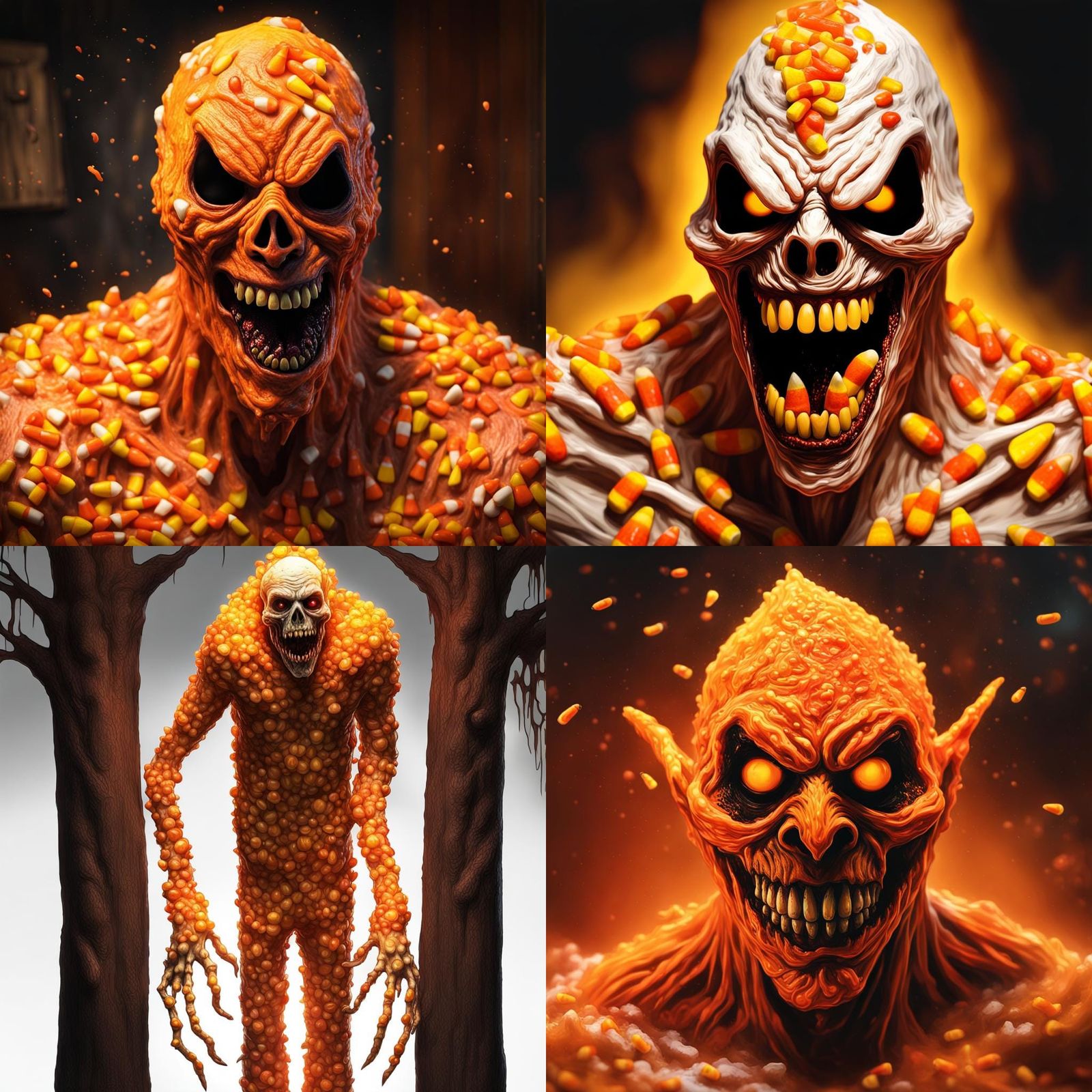 Candy Corn Boogeyman Digital Art in 8k