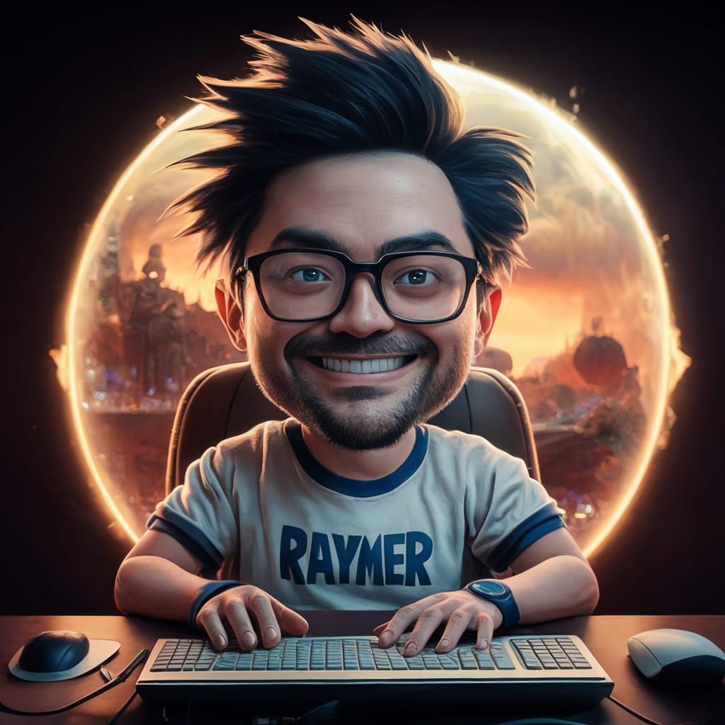 Goku Coder in Vibrant Digital World