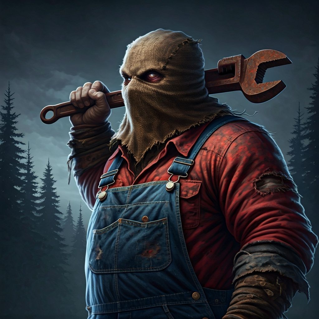 Menacing Hillbilly Warrior with Wrench, Frazetta Style