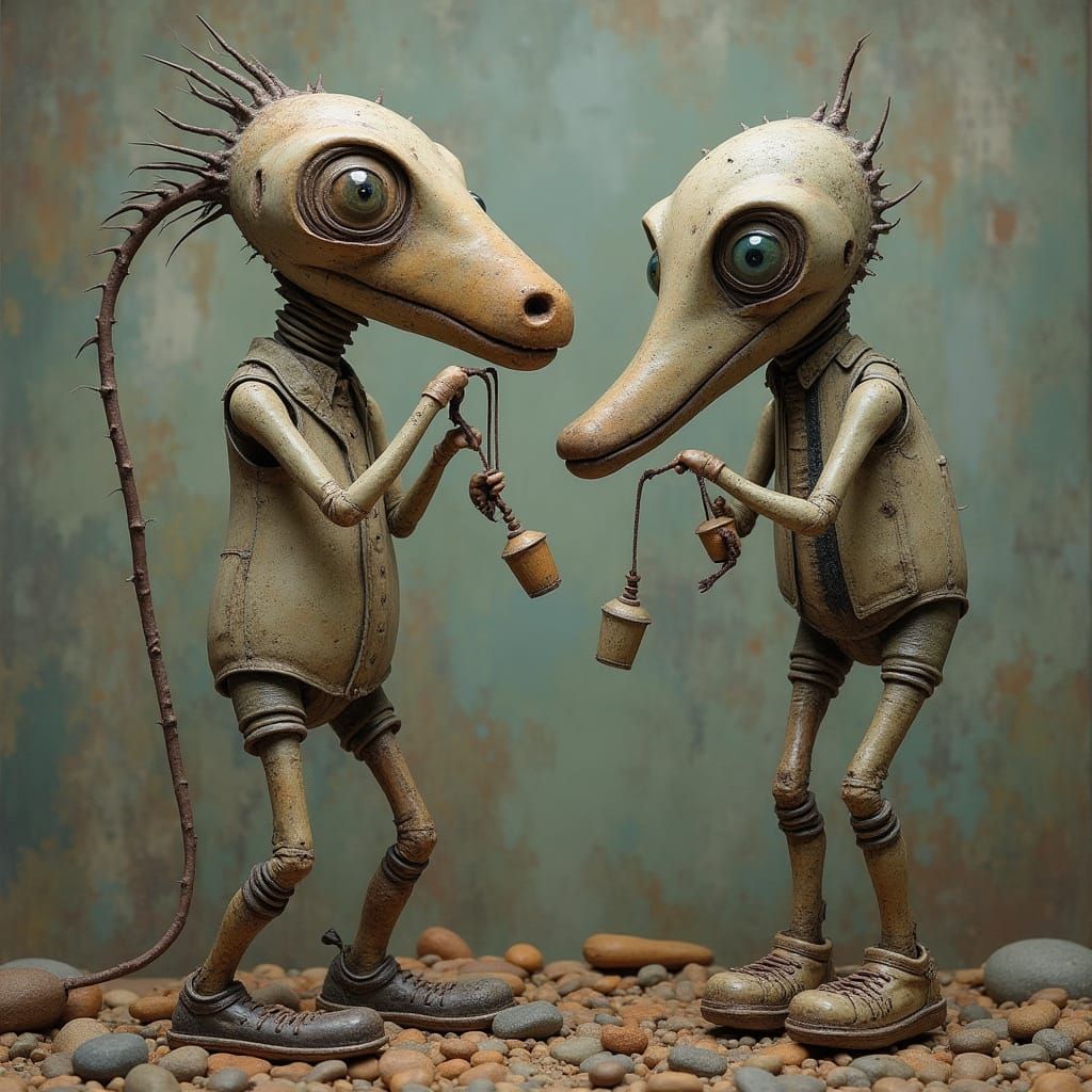 surreal details of impossible sculptures