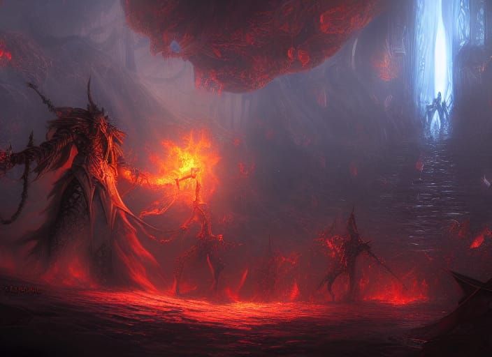 Dungeon Core with Mana Currents in Ethereal Fantasy Style