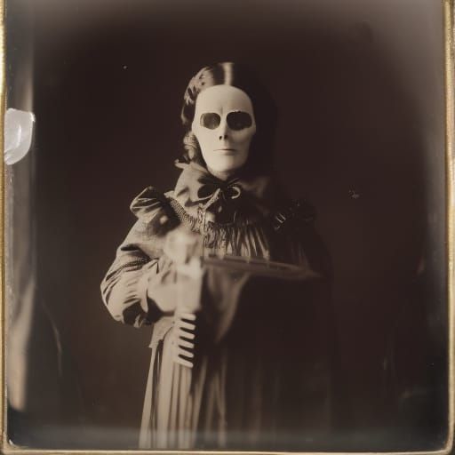 Creepy Ambrotype: Bucket of Black Blood