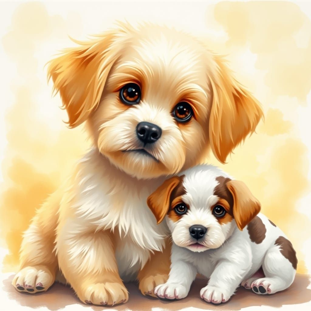 Sunny Afternoon Playtime with Lovable Dogs