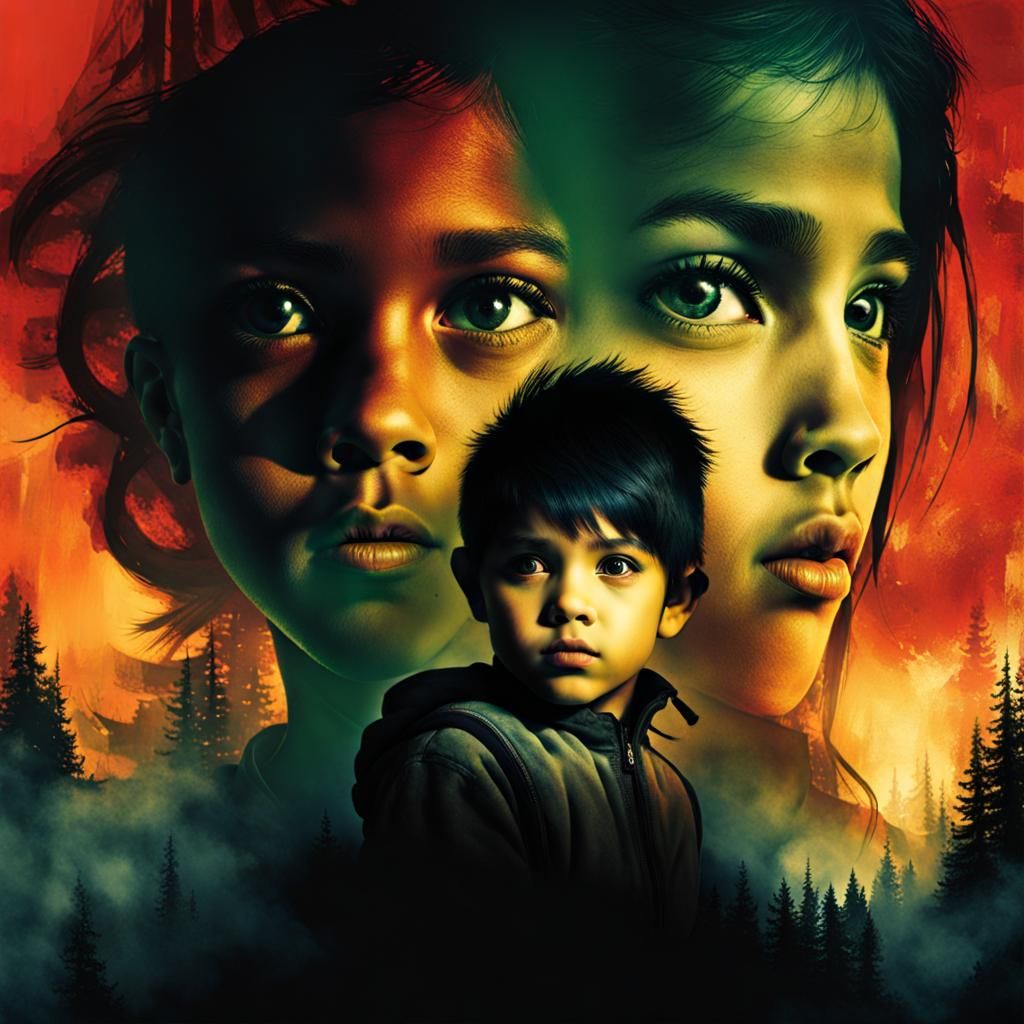 Dreamlike Double Exposure: Courage and Shadows