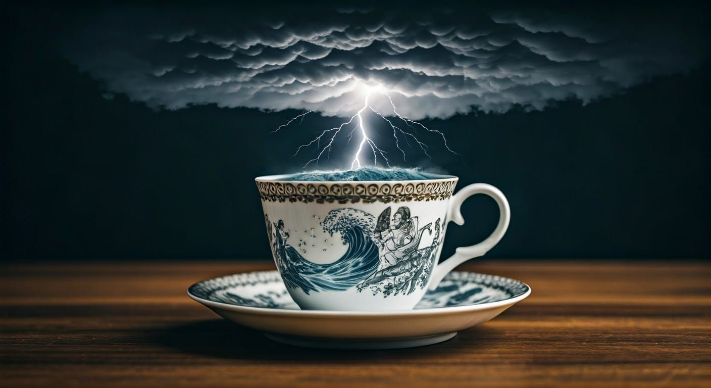 Tempest in a Teacup: A Visual Metaphor