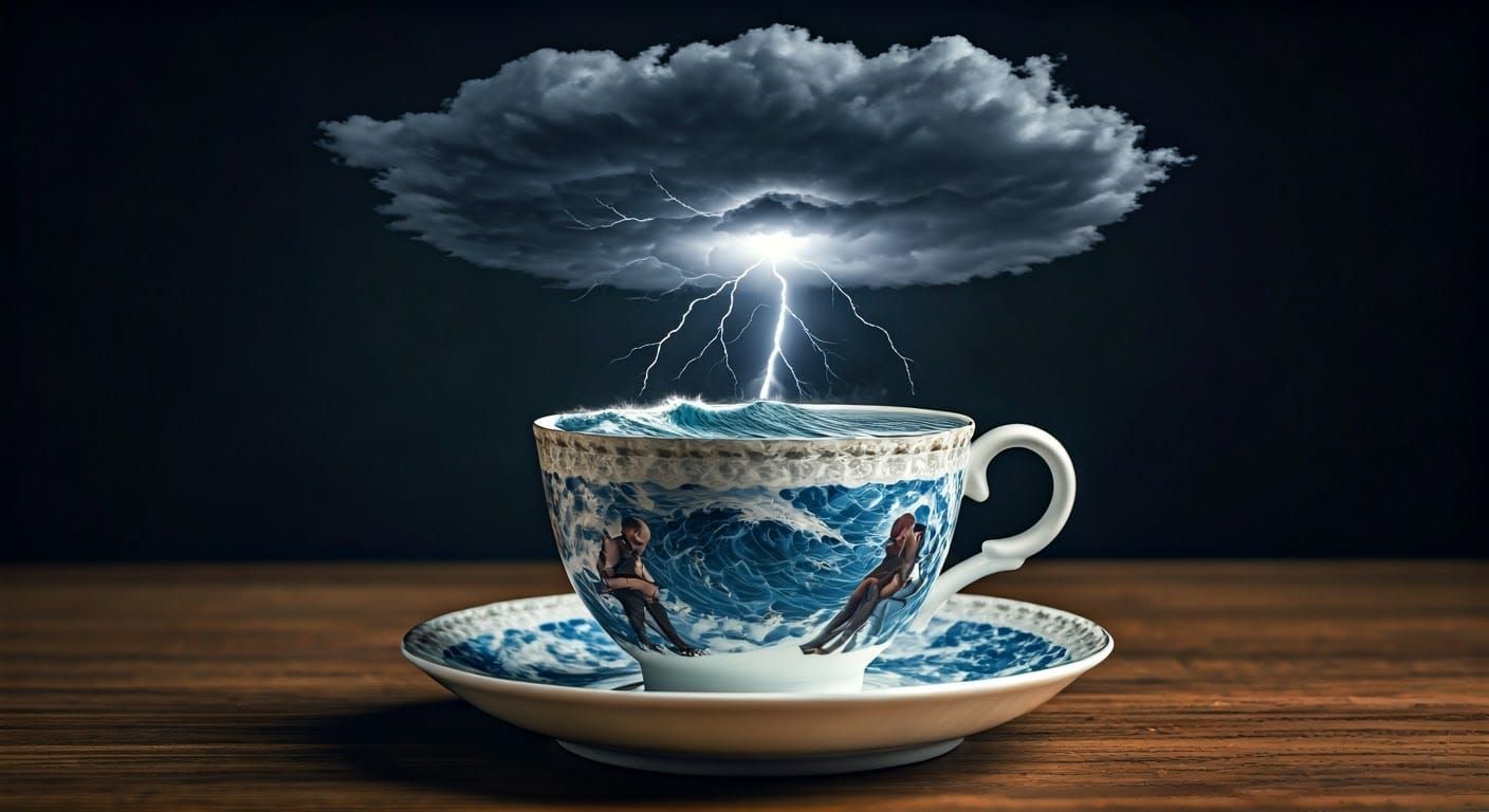 Tempest in a Teacup: A Visual Metaphor